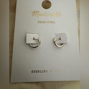 NWT Madewell Sterling Silver  Huggie Earrings